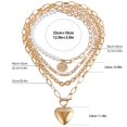 thumbnail image 3 of SIfdSeng Collier de Perles multi-Couches Imitation Perle Collier Amour Exagéré Collier Rétro, 3 of 7