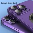 thumbnail image 4 of Dteck Magnetic Case for iPhone 13 Pro Max, Compatible with MagSafe, Slim Fit Matte PC Hard Cover with Camera Lens Protector Logo View Window for Apple iPhone 13 Pro Max,Purple, 4 of 8