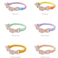 thumbnail image 4 of Pet Woven Cotton Rope Leather Large and Medium-Sized Dog Collar Gradient Color Collar Adjustable Size (Orange, S), 4 of 7