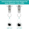 thumbnail image 4 of Bathroom Sink Stopper for 1.1-1.45 Inch, Pop Up Sink Drain Filter with Removable Stainless Steel Filter Basket Hair Catcher, for US Bathroom Sink Stopper Replacement, 4 of 7
