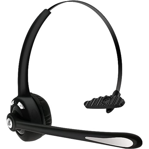RAOPINGX Trucker Auriculares Bluetooth con micrófono, Auriculares inalámbricos con micrófono, Auriculares inalámbricos para teléfono Celular con diseño de Oreja para Centro de Llamadas de Oficina en c