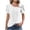 White, variant on Ashirexll Tops for Women Trendy, Womens Summer Tops, Fashion Casual Solid Color Short Sleeve Spring Blouse
