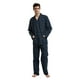 thumbnail image 4 of GLOBAL Conjunto de Pijama de Tejido Liso de Manga Larga para Hombre, Ropa de Dormir de Algodón, Ropa de Dormir Cómoda, Cuadros Azul Marino y Negro XL, 4 of 6