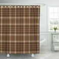 thumbnail image 1 of ZY-suttom Brown Tartan Plaid Pattern Lines Abstract Fiber Garment Geometric Shower Curtain 60x72 inch, 1 of 1