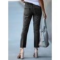 thumbnail image 3 of DOKOTOO Womens Straight Leg Jeans Classic Blue Strechy Raw Hem Jeans High Waisted Denim Pants, 3 of 9