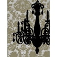 thumbnail image 2 of Harper, Ethan 12x14 Gold Ornate Wood Framed with Double Matting Museum Art Print Titled - Small Chandelier Silhouette I, 2 of 4