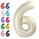thumbnail image 1 of Globo de foil número 6 color blanco crema de 40" Upgesy, 1 of 6