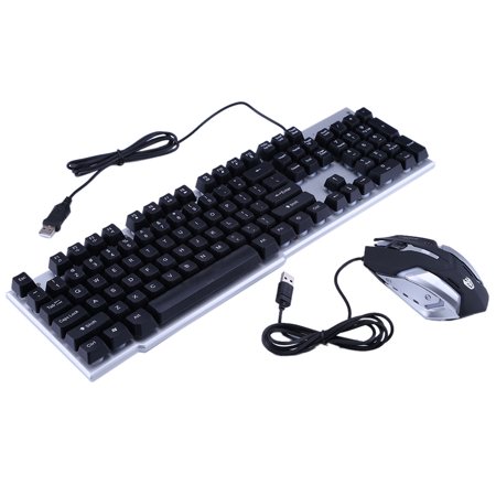 Megalia Rainbow Color Backlit Ergonomic Metal Wired Gaming Keyboard+ ...