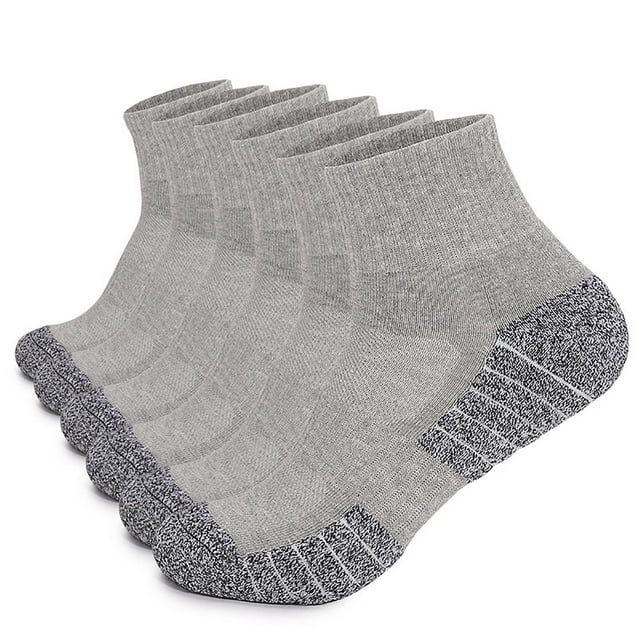 Besolor 6 Paires Femmes Hommes Chaussettes de Sport à la Cheville Respirantes à l'Humidité Chaussettes Athlétiques de Course Randonnée Mi-Mollet