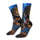 thumbnail image 1 of Balery Starry Night Charging Dinosaur Calcetas Largas con Estampado para Hombre y Mujer – Suaves y Transpirables, Talla Única (US 5-11), 1 of 6
