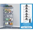 thumbnail image 3 of Separable 6 Tier Wire Shelving Unit, Adjustable One 6 Shelves Shelving Unit or Two 3 Tier Steel Storage Rack 900lbs Capacity Metal Storage Shelves Heavy Duty for Small Places Kitchen Garage, 3 of 7