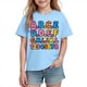 thumbnail image 2 of Blusas y camisas de manga corta con cuello redondo para niños y niñas, camisetas gráficas de manga corta, blusas con estampados bonitos para la temporada escolar., 2 of 9