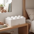 thumbnail image 3 of Room Copenhagen: LEGO Storage Brick - 8 Knobs Lid, White - 19.7 x 9.8 x 7.1", Stackable Plastic Container, Holds 1600 Blocks, Toy Home Organizer Box, 3 of 7