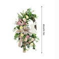 thumbnail image 2 of Couronne Florale de Pâques Lapin de Pâques Couronne de Printemps Joyeuses Pâques Couronne de Porte Couronne de Printemps Décorations Couronne de Porte Couronne d'Entrée Mini Fenêtre, 2 of 8