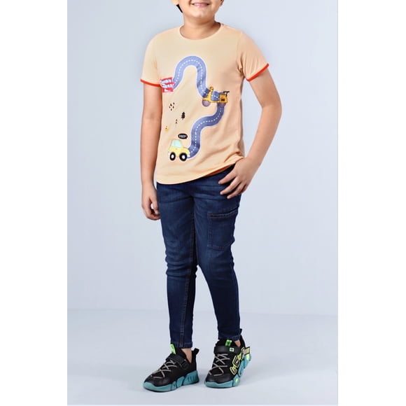 Prince Boy's Knitted T shirt PEACH FUZZ