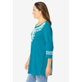 thumbnail image 3 of Woman Within Plus Size Embroidered Knit Tunic, 3 of 5