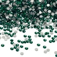 thumbnail image 1 of Piedras de strass redondas de fondo plano Uxcell, gemas de cristal de fondo plano para manualidades, ropa, decoración de arte de uñas en verde oscuro SS10, 1 of 7