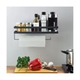 thumbnail image 5 of Estante para especias, estante para especias colgante con soporte para rollos de cocina y 4 ganchos, cajón organizador de cocina, Kitc Black,Black, 5 of 5