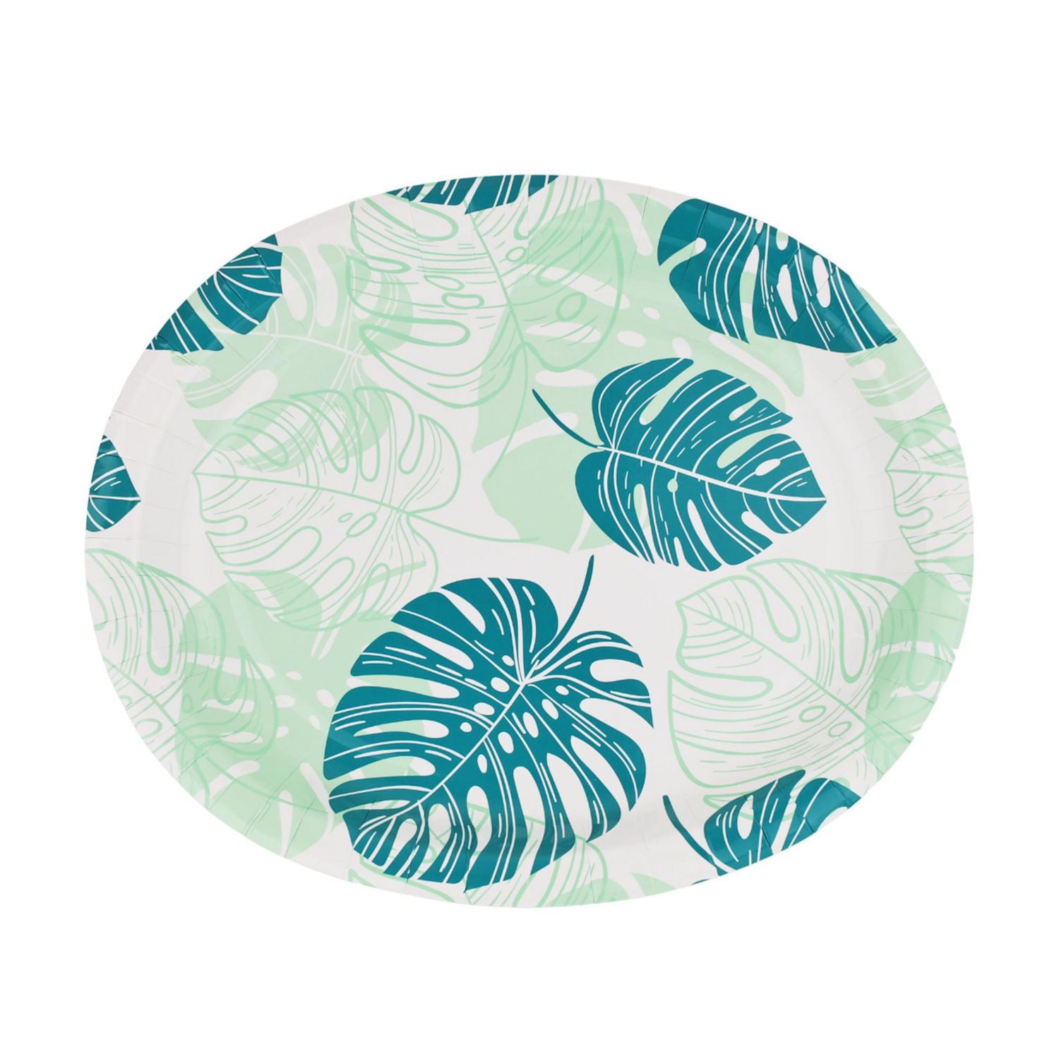 Way to Celebrate! Summer 8 Oval Plates-Leaf
