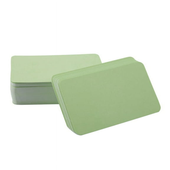 Blank Handwritten Paper Message Card Business Thank You Cards for Memo Wedding Greeting green