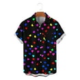 thumbnail image 5 of Handshe Men's Short Sleeve Button-Down Shirt with Valentine Print for Casual and Daily Wear, 5 of 6