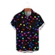 thumbnail image 4 of Ceisia Fashion Unisex Men Women Casual Short Sleeve Printed Turndown Collar Button Gift Shirt, 4 of 6