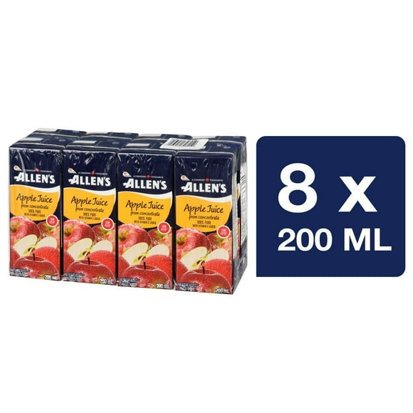 Allen's Pure Apple Juice Low Acid, 8 x 200 ML