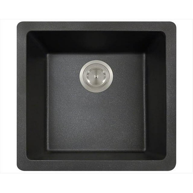 Polaris 805-Black Black TruGranite Single Bowl Kitchen Sink