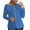 Blue, variant on Dealovy Women Zip up Jackets Casual Lightweight Cardigan Long Sleeve Blazer Plus Size Sweatshirt