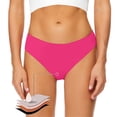 thumbnail image 2 of NMMUED Mid Waisted Bikini Bottoms for Women - Full Coverage Bathing Suit Swimsuit Basic Swim Briefs Hot Pink M, 2 of 7