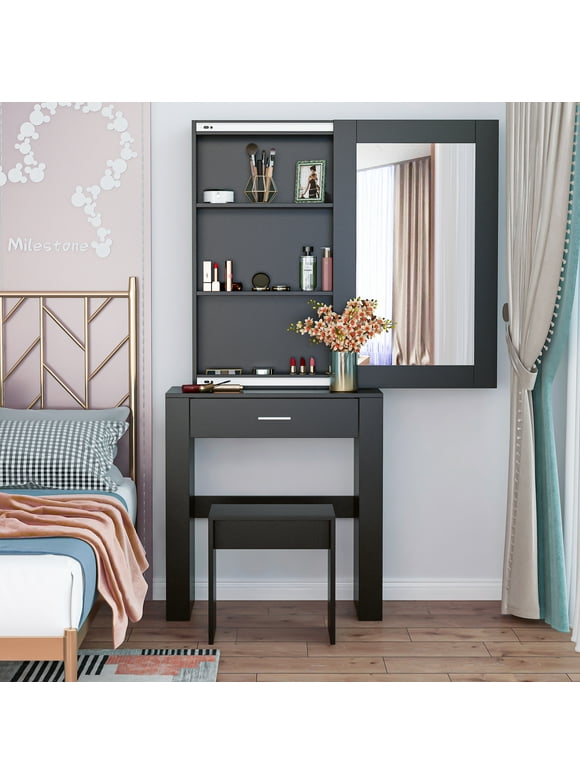 Black Vanities in Bedroom Vanities - Walmart.com