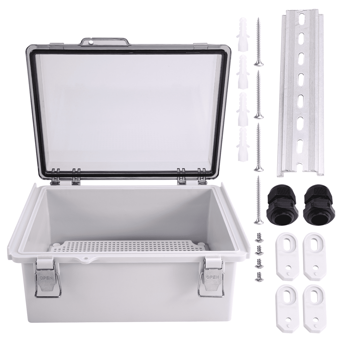 Outdoor WiFi Enclosure Weatherproof Locking Box Waterproof Switch Router 8.7x6.7x4.3inch