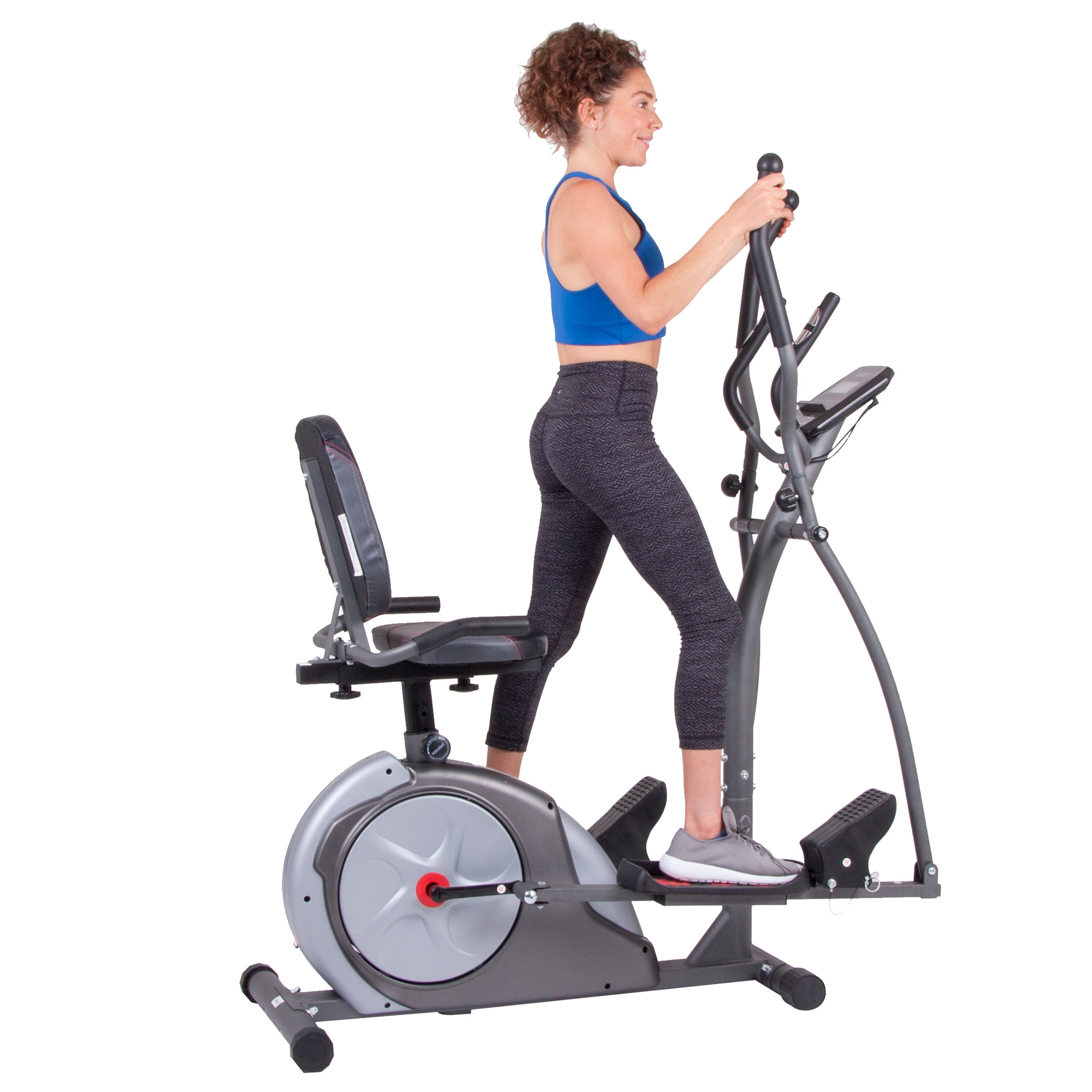 Indoor Elliptical Machine Cross Trainer 2 in 1 Exercise Bike Cardio Fitness Gym 