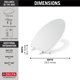thumbnail image 4 of Asiento de inodoro Delta Faucet Morgan alargado de cierre lento blanco, 4 of 8