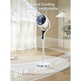thumbnail image 3 of Pedestal Fan for Bedroom, FOHERE 120° Quiet Oscillating Standing Fan for Home Office, 12 Speeds, 3 Modes, 12H Timer, Rgb Lights, Remote Control, 85ft, 3 of 9