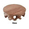 thumbnail image 2 of Destyer Wooden Base Stable Smooth Vintage Exquisite Figurines Stand Clear Texture Pedestal Craft Home Teapot Room Stores 10cm, 2 of 6