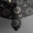thumbnail image 5 of Black Gold Sun Moon Eye Star Pattern Square Tablecloth,Waterproof Square Table Cover,Wipeable Spillproof Washable Table Cover for Home Kitchen Party Decor 60"x60"(152x152cm), 5 of 6