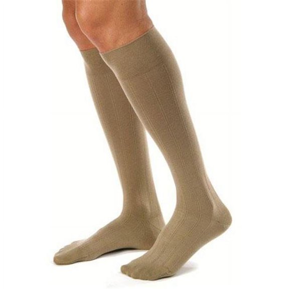 Jobst 113159 Casual Knee 20-30 Closed Toe for Men, Navy, Extra Large Full Calf