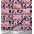 thumbnail image 1 of Soimoi Polyester Crepe Fabric Stripe,Bird & Floral Clip Art Print Fabric by The Yard 52 Inch Wide, 1 of 1