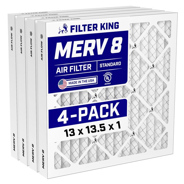 Filtro de aire Filter King 33 x 34 x 1,9 cm MERV 8, paquete de 4