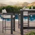 thumbnail image 6 of Modway Tahoe 3-Piece Outdoor Aluminum Bar Table Set in White, 6 of 7