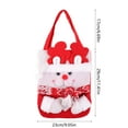 thumbnail image 3 of Christmas Knitted Gift Bag, Red Snowman Candy Tote Bag with Handles, Reusable Knit Cloth Holiday Gift Sack for Candy, Small Presents, and Christmas Decorations, 3 of 5