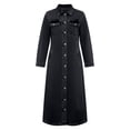 thumbnail image 7 of QHFBli Women's Long Casual Maxi Length Denim Cotton Coat Oversize Button Up Jean Jacket, 7 of 7