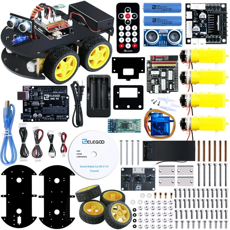 IYANGE Robot Car Kit - Arduino UNO R3 Compatible (MEGA328P), Bluetooth  Controlled, External Circuit Modules & Learning Application Development-  Easy to Use