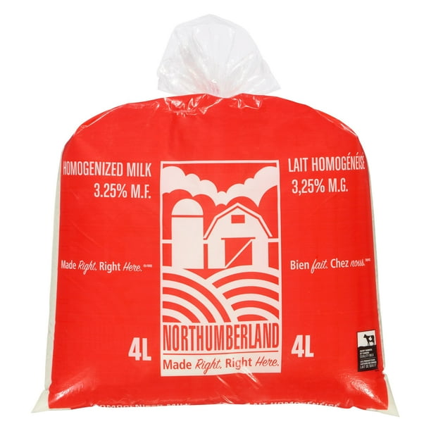 Northumberland Homogenized 3.25% Milk, 4 L Bag - Walmart.ca