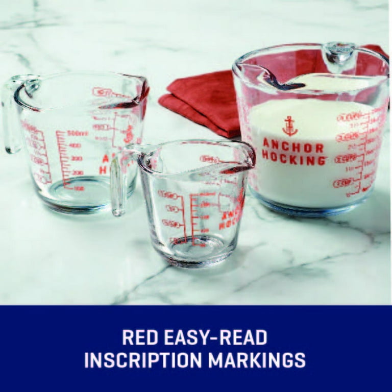 Fire King Glass Liquid Measuring Cup - 1 Cup / 250ml, Cookery
