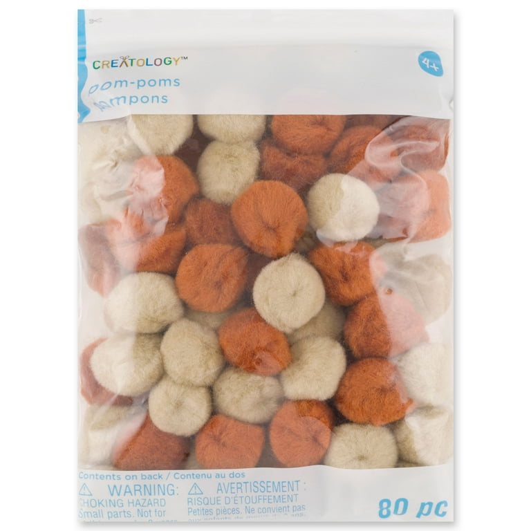 12 Packs: 80 ct. (960 total) 1 Mixed Brown Pom Poms by Creatology