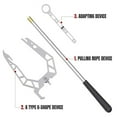thumbnail image 5 of LEEYNEER Telescoping Automatic Boat Dock Hook Stainless Steel Dock Hook Cable Wire Guider Ship Parking Tool Multi-Function Alloy Telescopic Mooring Rope Threading Hook  Stainless Steel Do, 5 of 5