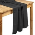 thumbnail image 3 of Koyal Wholesale Chiffon Table Runner 180-Inches Long,  Black Wedding Runners, Holiday Table Runners, 3 of 5