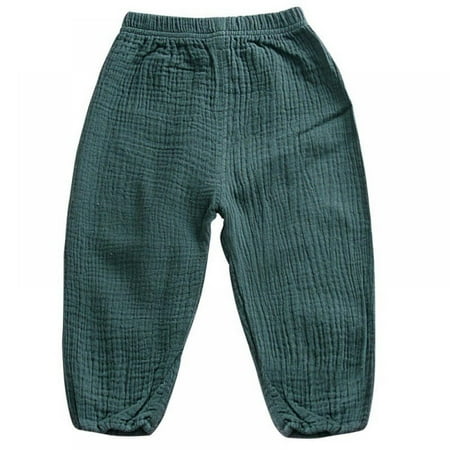 

Clearance Toddler Baby Boy Girl Long Bloomers Kid Slub Soft Cotton Harem Trousers Casual Pants 1-7T